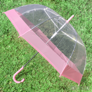 Sombrilla Cúpula Transparente Rosada